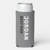 Aangepaste Fun Moderne Koele Bachelor Zomer Strand Seltzer Blikjeskoeler (Seltzer Voorkant)