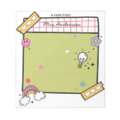 Aangepaste Fun Teacher Appreciation Notitieblok (Voorkant)