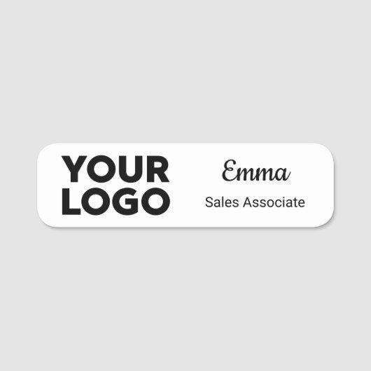 Aangepaste functie voor bedrijfscasenaam Logo Naamplaatje (Voorkant)