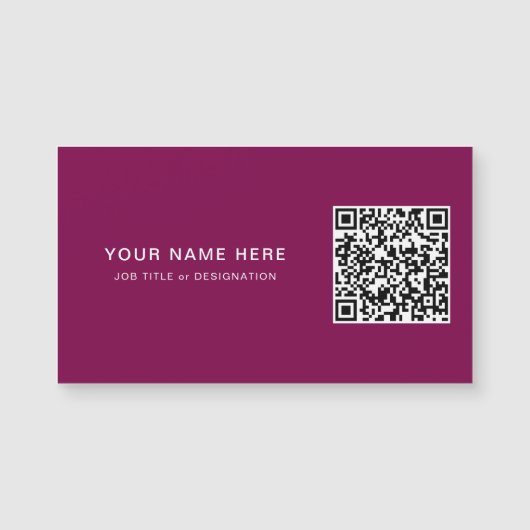 Aangepaste Functie Wijnmagneet Kaart met QR-code (Voorkant)