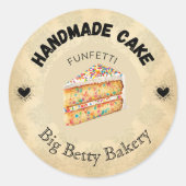 Aangepaste Funfetti Cake Labels | Gepersonaliseerd (Voorkant)
