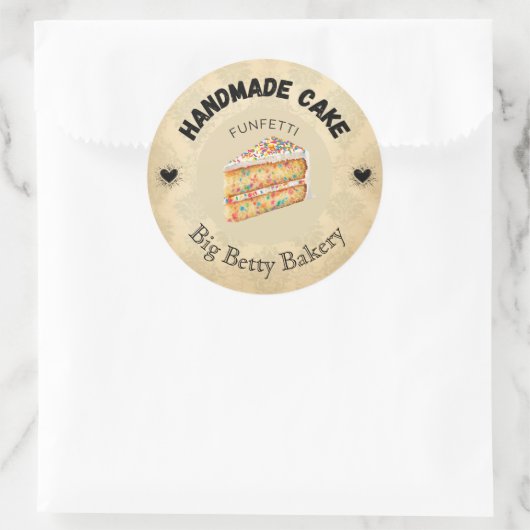 Aangepaste Funfetti Cake Labels | Gepersonaliseerd (Tas)