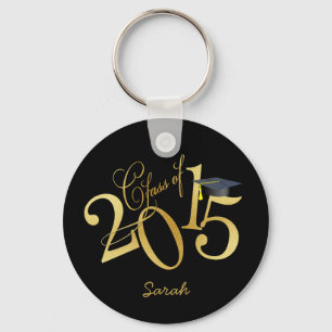 Aangepaste Funky Black en Gold Class uit 2015 Sleutelhanger