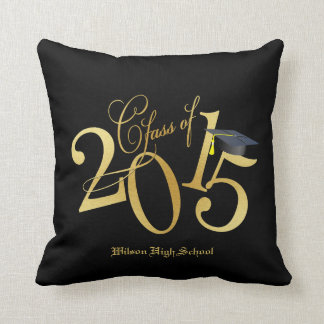 Aangepaste Funky Black- en Gold-klasse van 2015 Kussen