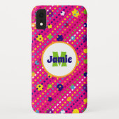 Aangepaste Funky Circles, Dashes Pattern Case-Mate iPhone Case (Achterkant)