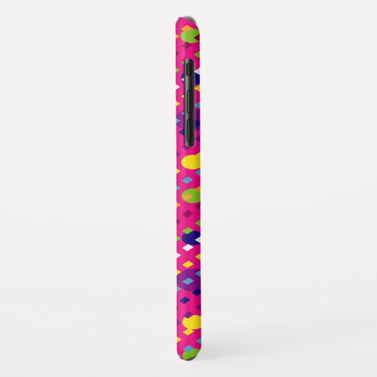 Aangepaste Funky Circles, Dashes Pattern Case-Mate iPhone Case (Achterkant/links)