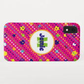 Aangepaste Funky Circles, Dashes Pattern Case-Mate iPhone Case (Achterkant (horizontaal))
