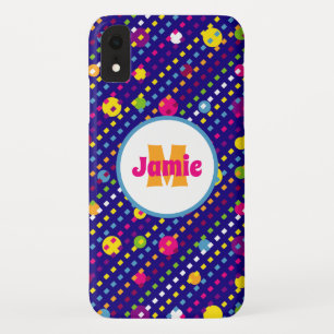 Aangepaste Funky Circles, Dashes Pattern marine Case-Mate iPhone Case