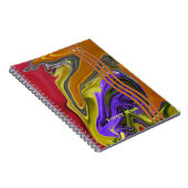 Aangepaste Funky Liquid Wave Abstract Notitieboek (Rechterzijde)