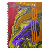 Aangepaste Funky Liquid Wave Abstract Notitieboek (Voorkant)