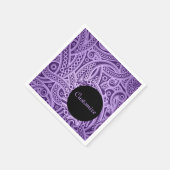 Aangepaste Funky Paars Paisley Pattern Napkins Servet (Hoek)