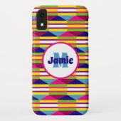 Aangepaste Funky Stripes, driehoekspatroon Case-Mate iPhone Case (Achterkant)