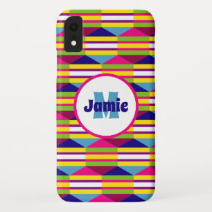 Aangepaste Funky Stripes, driehoekspatroon Case-Mate iPhone Case