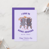 Aangepaste Funny Bats Pun Kinder Valentijnsdag Kaa Kaart (Voorkant / Achterkant in situ)