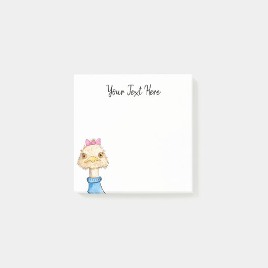Aangepaste/Funny Bird Drawing Post-it® Notes (Voorkant)