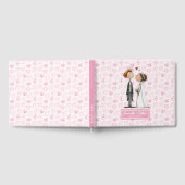 Aangepaste Funny Cartoon Wedding Couple Guestbook Gastenboek (Volledig)
