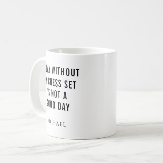 Aangepaste Funny Chess Player Gag Koffiemok (Voorkant links)