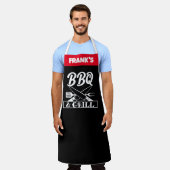 Aangepaste Funny Custom Chef Name Funny BBQ Schort (Gedragen)