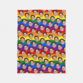 Aangepaste funny Face Foto Gay Pride Rainbow Blank Fleece Deken (Voorkant)