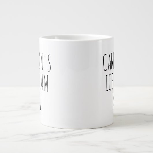 Aangepaste Funny Gag Novelty Gift Ice Cream Grote Koffiekop (Voorkant)