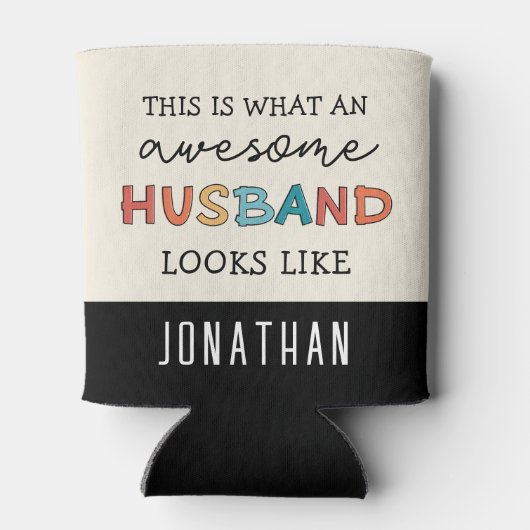 Aangepaste Funny Geweldige Husband-cadeautjes Blikjeskoeler (Achterkant)