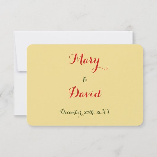 Aangepaste Funny Holiday Kerstbruiloft Noite RSVP (Achterkant)