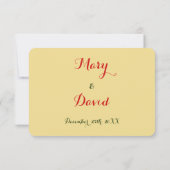 Aangepaste Funny Holiday Kerstbruiloft Noite RSVP Kaartje (Achterkant)