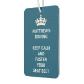 Aangepaste Funny Keep Calm Blue Driving Luchtverfrisser (Links)