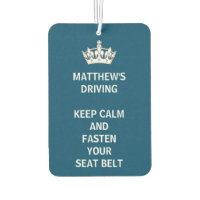 Aangepaste Funny Keep Calm Blue Driving