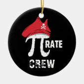 Aangepaste Funny Pi Day Pirate Crew Keramisch Ornament (Voorkant)