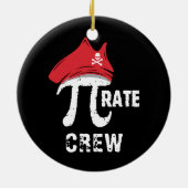Aangepaste Funny Pi Day Pirate Crew Keramisch Ornament (Achterkant)