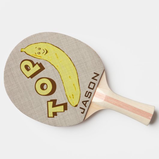 Aangepaste Funny Top Banana Ping Pong Paddle Tafeltennisbatje (Zijkant)