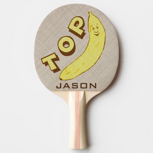 Aangepaste Funny Top Banana Ping Pong Paddle Tafeltennisbatje (Voorkant)