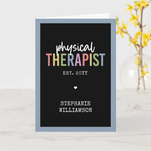 Aangepaste fysieke therapie PT Afstuderen Kaart (Gele Bloem)