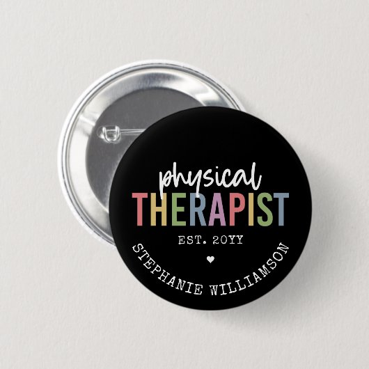 Aangepaste fysieke therapie PT Afstuderen Ronde Button 5,7 Cm (Voorkant /achterkant)