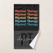 Aangepaste fysieke therapie PT Retro PT Afstudeerd Handdoek (Handdoek)
