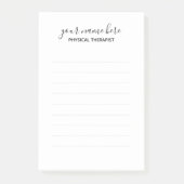 Aangepaste fysieke therapist Post It Notes - Groot (Voorkant)