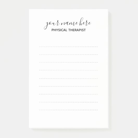 Aangepaste fysieke therapist Post It Notes - Groot (Voorkant)