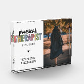 Aangepaste fysieke therapist PT Afstuderen cadeaus Fotoblokken (Links)