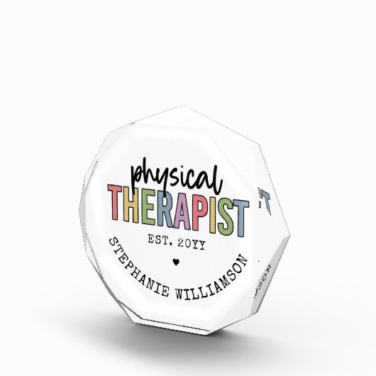 Aangepaste fysieke therapist PT Afstuderen cadeaus Fotoblokken (Rechts)
