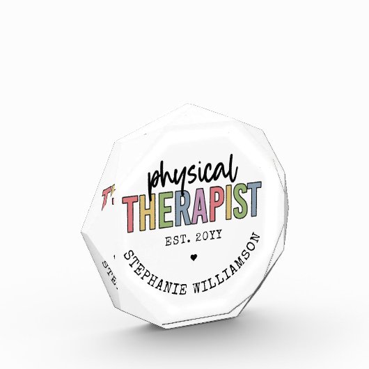 Aangepaste fysieke therapist PT Afstuderen cadeaus Fotoblokken (Links)