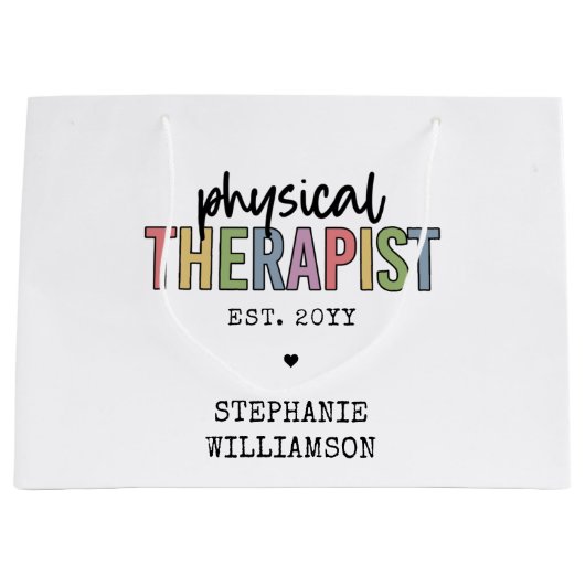 Aangepaste fysieke therapist PT Afstuderen cadeaus Groot Cadeauzakje (Voorkant)
