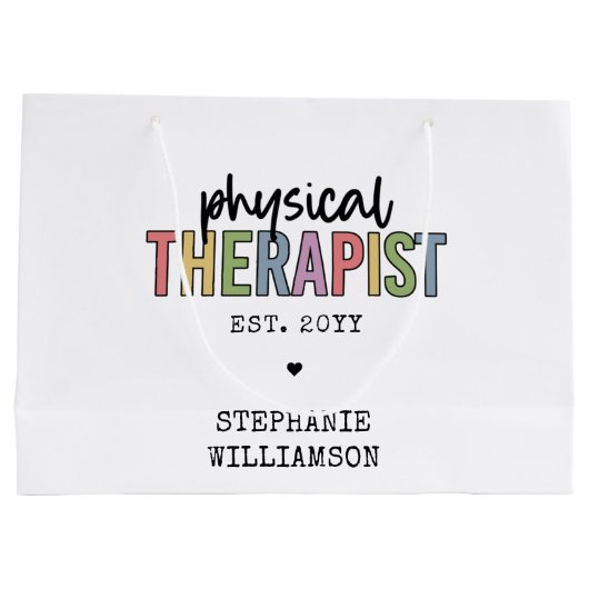 Aangepaste fysieke therapist PT Afstuderen cadeaus Groot Cadeauzakje (Achterkant)