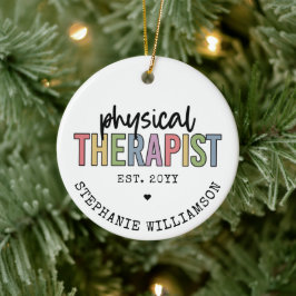 Aangepaste fysieke therapist PT Afstuderen cadeaus Keramisch Ornament