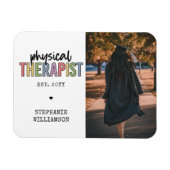 Aangepaste fysieke therapist PT Afstuderen cadeaus Magneet (Horizontaal)