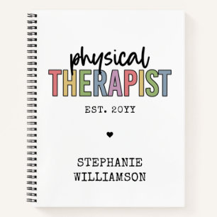 Aangepaste fysieke therapist PT Afstuderen cadeaus Notitieboek