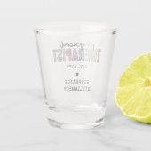 Aangepaste fysieke therapist PT Afstuderen cadeaus Shot Glas (Achterkant)