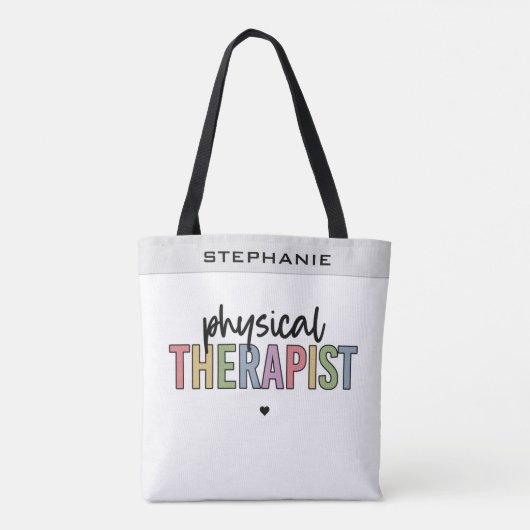 Aangepaste fysieke therapist PT Afstuderen cadeaus Tote Bag (Achterkant)
