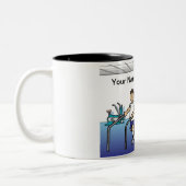 Aangepaste Fysieke Therapistische Cartoon Tweekleurige Koffiemok (Links)