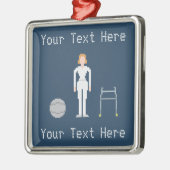 Aangepaste fysieke Vrouw therapie Metalen Ornament (Links)